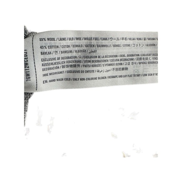 Abercrombie & Fitch Men’s Small Gray Wool Cotton Blend V Neck Sweater - Picture 12 of 16